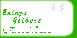 balazs gilbert business card